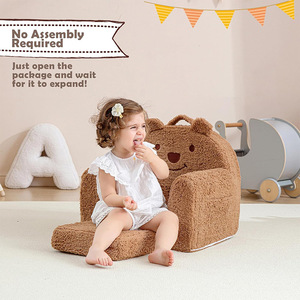 Canapé en peluche pour enfants, design ours, tissu doux, mousse éponge hautement élastique, chaise pour enfant de 2 à 4 ans, décoration de chambre d'enfant - Product Image 2