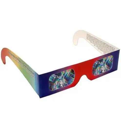 Hot sale 3D Firework Diffraction Glasses , customized Fold cardboard Paper Frames Unique Party Favors for Kids