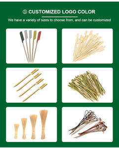 Brochettes en bambou naturel, brochettes en bambou torsadées de haute qualité, outils de <span class=keywords><strong>barbecue</strong></span>, brochettes en bambou - Product Image 5