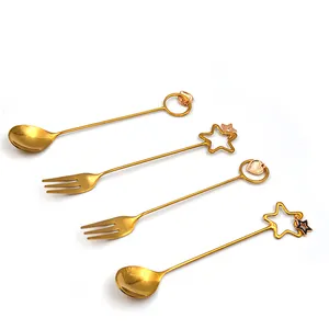 Metal Spoon Tea Spoon Stainless Steel Spoon With Decoration