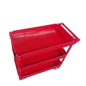 3棚ユーティリティスチール可動サービスカートハンドル軽量耐久性200kg積荷4輪工具収納OEMカスタマイズ可能 - Product Image 1