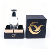 Boîte de papier d'emballage de cadeau de parfum de luxe Boîte à bijoux en carton de montre de luxe rigide impression en relief de logo personnalisé pour les cosmétiques à l'huile