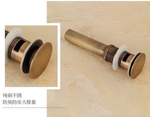 Lavabo de latón para baño, <span class=keywords><strong>escurridor</strong></span> de aguas residuales emergente para hotel, acabado cepillado <span class=keywords><strong>antiguo</strong></span>, efecto <span class=keywords><strong>antiguo</strong></span>, haga clic en residuos emergentes - Product Image 6