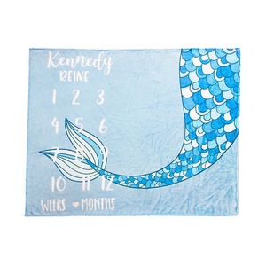 Venta Al Por Mayor Suave Digital Impreso Franela <span class=keywords><strong>Polar</strong></span> Fotografía Swaddle Mensual Bebé Hito Manta - Product Image 2