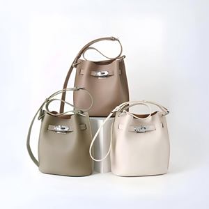 Bolso de Mano Tipo Cubo Impermeable de Cuero Genuino <span class=keywords><strong>GULU</strong></span> con Dos Correas, Nuevo Modelo 2025, 23*22*11cm - Product Image 1