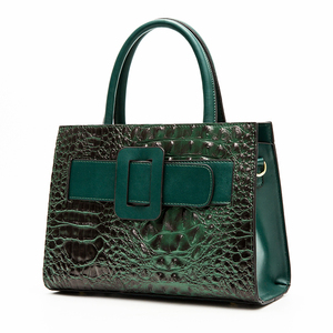 Bolso de mano con estampado de cocodrilo para mujer, bolsa de mano femenina con diseño de cocodrilo, a la moda - Product Image 2
