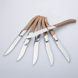 Ensemble de <span class=keywords><strong>couteau</strong></span> <span class=keywords><strong>et</strong></span> de <span class=keywords><strong>fourchette</strong></span> à steak, manche en bois, en acier inoxydable, <span class=keywords><strong>laguiole</strong></span> ensemble de couteaux à steak en bois boîte cadeau - Product Image 6