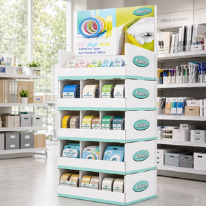 Étagère de présentation en papier avec logo personnalisé, support en carton ondulé écologique pour la nourriture pour animaux, la promotion des accessoires pour animaux - Product Image 2