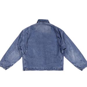 Chaqueta de Lona de Algodón para Hombre de Alta Calidad, Fabricada por un Fabricante de Chaquetas, con Cremallera Completa, Estilo Retro Personalizado, Chaqueta Universitaria de Detroit - Product Image 2