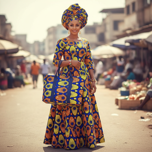 Nouveautés 100% ACI: Tissus Africains en Coton Ciré 2+4 Yards, Tissus Ankara en Cire Dorée 100% Coton, <span class=keywords><strong>Pagne</strong></span> Original Hollandais - Product Image 2