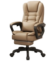Chaise de bureau de direction moderne haut de gamme, ergonomique, en cuir PU, dossier haut, soutien lombaire réglable, appui-tête réglable, hauteur réglable, rotation à 360°