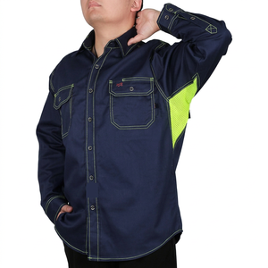 Chemises de sécurité FR en coton, manches longues, ignifuges, respirantes, imperméables, avec coutures soudées, protection de niveau, pack respirateur - Product Image 1