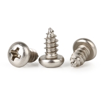 Vis autotaraudeuses métriques M3-M6 à tête cylindrique en fer avec finition nickelée, classe 4.8 et 6.8, norme DIN, pour la menuiserie et la décoration