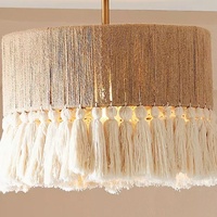 Lustre en corde de jute à franges bohèmes sur mesure, lampe suspendue en corde de jute, lampe de plafond, décoration de salle à manger, décoration de la maison