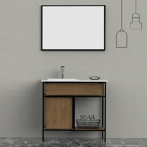 惠达优质现代不锈钢家具浴室柜收纳浴室梳妆台
