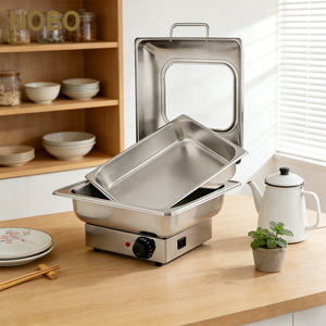 Scaldavivande <span class=keywords><strong>Elettrico</strong></span> Quadrato da 6L in Acciaio Inossidabile, Set Buffet per Catering - Product Image 3