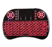 Vente chaude 7 rétro-éclairé anglais 2.4G Air Mouse Remote pour Android TV Box PC I8 Mini clavier sans fil prix d'usine