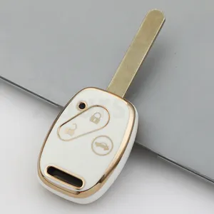 Funda Protectora para Llaves de Coche con 2/3/4 Botones para <span class=keywords><strong>Honda</strong></span> Accord Civic CRV CR-V Pilot Insight Ridgeline, Carcasa de TPU para Llaves - Product Image 4