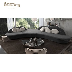 Sofá Seccional de Terciopelo Moderno de 7 Plazas para Sala de Estar, Villa y Parque - Venta al por Mayor de Fábrica - <span class=keywords><strong>Outlet</strong></span> de Muebles para el Hogar - Product Image 5