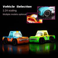 AiJH Voiture de course Rc 27Mhz avec lumières LED froides Mode voiture à quatre roues motrices Véhicule télécommandé Jouets