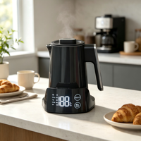 Bouilloire électrique en acier inoxydable à double paroi anti-chaleur 1,0 L avec arrêt automatique, chauffe-eau domestique, appareil de cuisine