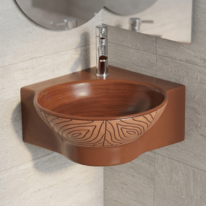 Lavabo de Cerámica y Porcelana con Aspecto de Granito, Rectangular y Moderno, con Garantía de por Vida, Ecológico, para Baño - Product Image 1