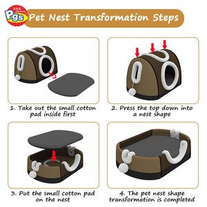 Prodigy PTN01 gros chat chien chenil maison Type toutes saisons universel hiver chaud chien nid amovible lits pour animaux de compagnie - Product Image 4