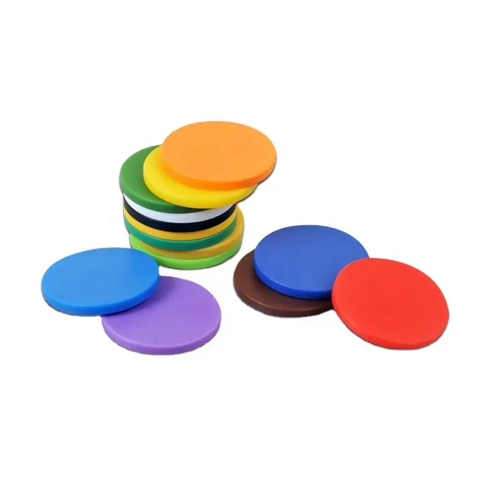 Wholesale Plastic Round Circle Board Game Accessories Tokens Round Chips
