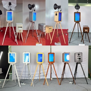 Cabina de Fotos de Madera con Pantalla Táctil de 18.5 Pulgadas, Compatible con <span class=keywords><strong>iPad</strong></span> y Surface <span class=keywords><strong>Pro</strong></span>, Pantalla de Doble Cara, Cámara SLR Opcional, Altavoz Bluetooth - Product Image 4