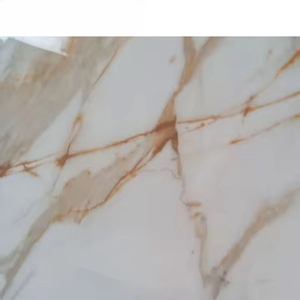Texture de marbre naturel Lamina Marbre artificiel Pierre de sol Ciment Marbre Calacatta Or Panneau mural Wpc Pierre frittée - Product Image 6