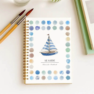 Quaderni di Acquerello a Tema Marino, Libro <span class=keywords><strong>da</strong></span> <span class=keywords><strong>Colorare</strong></span> <span class=keywords><strong>per</strong></span> Principianti, Kit di Pittura Facile con Scene Naturali, Carta 6.5x9 pollici, Regalo <span class=keywords><strong>per</strong></span> <span class=keywords><strong>Adulti</strong></span> - Product Image 6
