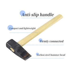 <span class=keywords><strong>Almenas</strong></span> de ferrocarril forjadas integradas, martillos de obra de construcción de ferrocarril de doble propósito con mangos de madera pesados y ejes de acero - Product Image 3