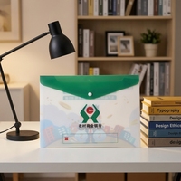 Enveloppes en plastique transparent A4 avec bouton-pression, dossiers de documents en plastique, enveloppes en polypropylène A6 avec poche pour étiquette