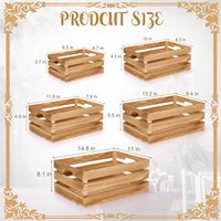 Set 5 Stuks Opbergmanden Huisdecoratie Houten Doos Vruchten Collectie Bamboe Mandenmakerij Houten Lat Opbergbak