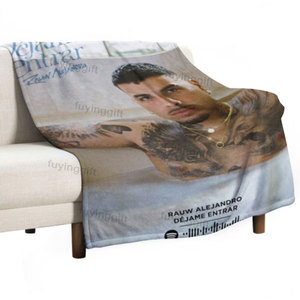 Couverture en flanelle douce à motif personnalisé Rauw <span class=keywords><strong>Alejandro</strong></span> New Song DEJAME ENTRAR, impression de designer, fabrication sur mesure - Product Image 1