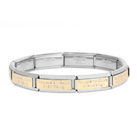 HP0795 Breloques italiennes 20x9mm en acier inoxydable pour bracelets modulaires, avec citations d'amour, accessoires de bijouterie DIY pour bracelets modulaires