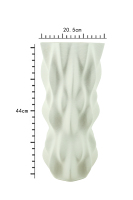 Vase en céramique blanc mat 3D ondulé plissé, vase décoratif texturé abstrait pour table, salon, hôtel, décoration intérieure