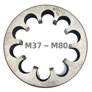 แม่พิมพ์เกลียวเหล็กกล้าอัลลอยด์ แบบวงกลม M37-M80 เกลียวหยาบ/ละเอียด ขวาเกลียวเดียว - Product Image 1