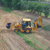 9 Ton Diesel Backhoe Loader untuk Konstruksi Pembangunan Jalan Excavator Loader dengan Kapasitas Bucket Mesin Pemindah Tanah Harga