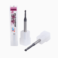 Fraise à queue carrée à 2 dents en carbure monobloc, revêtement TiSiN, HRC55 pour acier trempé, fraisage CNC de cavités profondes, personnalisable OEM