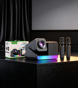 Sparybany HT36 Pro 1500 Lumens 1080P Android Projector With Built-In <b>Speakers</b> And Dual <b>Microphones</b> For Home Theater - Product Image 1