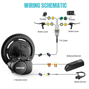 Kit de Conversión para <span class=keywords><strong>Bicicleta</strong></span> Eléctrica Tong-Sheng TSD-Z2B Nuevo, 48V 500W, <span class=keywords><strong>Motor</strong></span> Central, Acelerador de Pulgar, Eje de <span class=keywords><strong>Pedalier</strong></span> de 68-73mm - Product Image 5