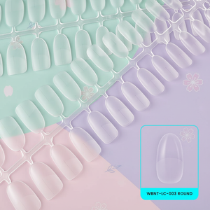 Kuku Palsu Bahan PMMA Model Baru Garis Pembatas Tengah 300pcs Set Tip Kuku Multi-Panjang Desain Lengkap Praktis - Product Image 1