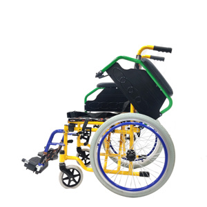 Celebral parálisis peso ligero portátil hermosa silla de ruedas para niños - Product Image 5