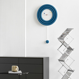 Wozoom House Trendy Wall <b>Clock</b> Round <b>Battery</b> Powered Modern Minimalist Artistic Decor For Home Use - Product Image 4