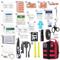 Kit de survie multifonctionnel pour le camping avec sac de traumatologie 1,1 kg en plastique pour les aventures de randonnée