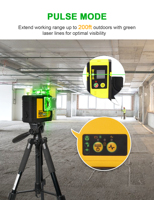 Niveau Laser à faisceau vert à nivellement automatique LL-3CG 3X360 degrés Construction niveau Laser 3D outils électriques