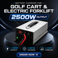 Chargeur portable XIETONG C2500P 84V30A 2520W avec entrée 100-240V pour tracteur, autolaveuse, chariot transpalette, chariot élévateur