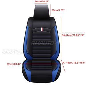 Housse de siège de voiture universelle en cuir PU, housses de siège avant, coussin de dossier de siège, protection en cuir, intérieur automobile - Product Image 6