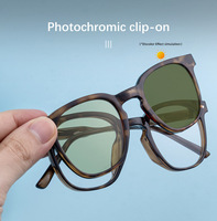 Nouvelles Lunettes de Soleil Photochromiques Carrées Style Européen et Américain 2026 pour Hommes – Monture en Acétate Élégante avec Verres Amovibles Tendance